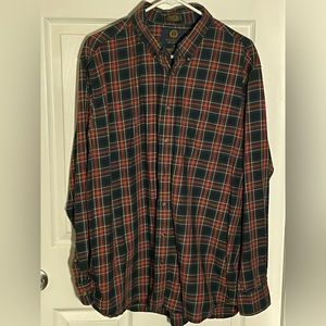 Viyella Brunswick Red and Black Plaid Button-Down Shirt